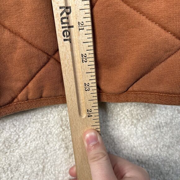 NWT Garnet Hill‎ Easy Quilted Jacket Women's Size Small Orange Red Rust Full Zip - Picture 15 of 16